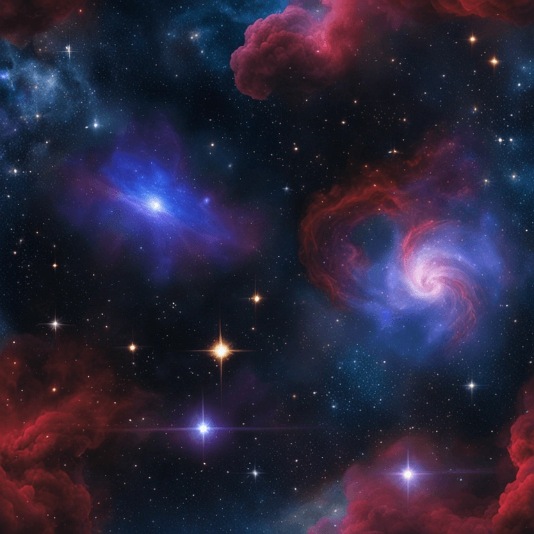 A nebula, cosmose, starts, bright galaxies